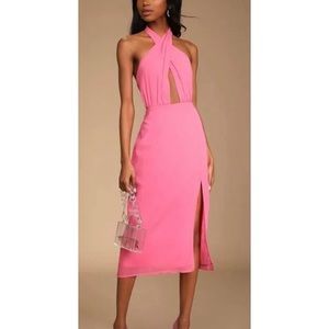 Lulu’s Pink Midi Formal Dress